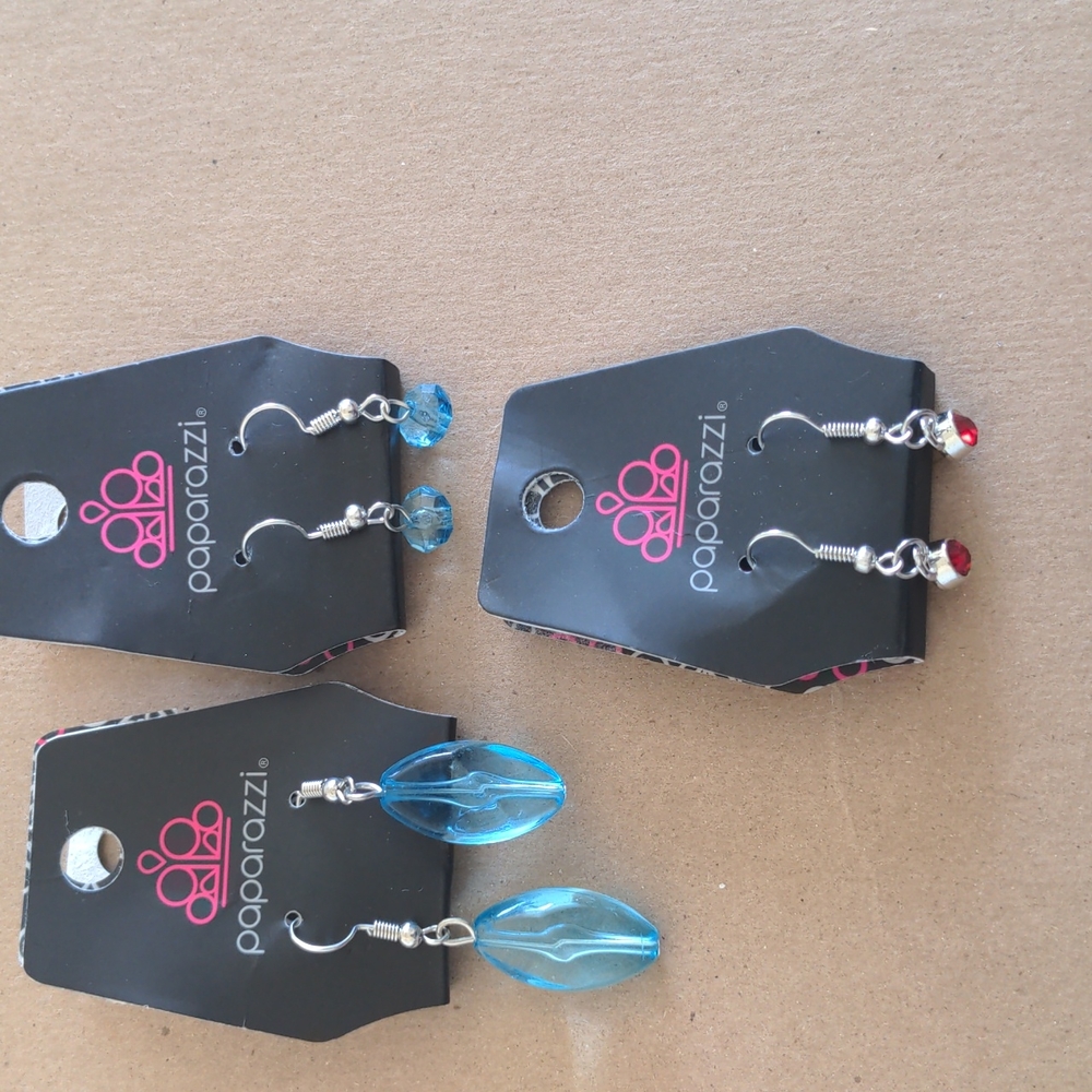 Paparazzi Dangly earrings Set of 3